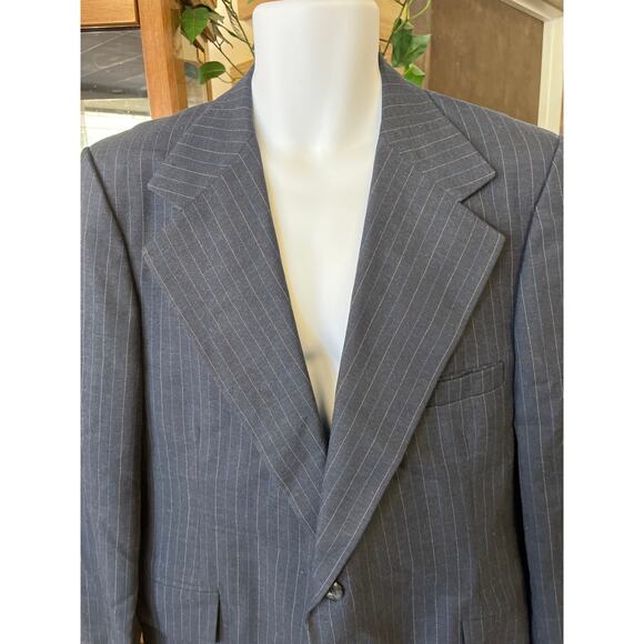 Ratner Clothes Men's Pinstriped Jacket and Pant Set - Stylish Size 36 Ensemble - Picture 2 of 6